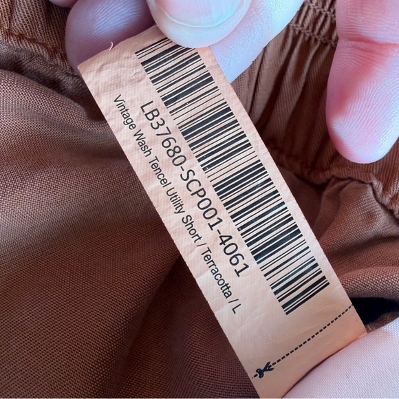 Quince Vintage Wash Tencel Utility Short in Terracotta Size Large - Picture 7 of 7